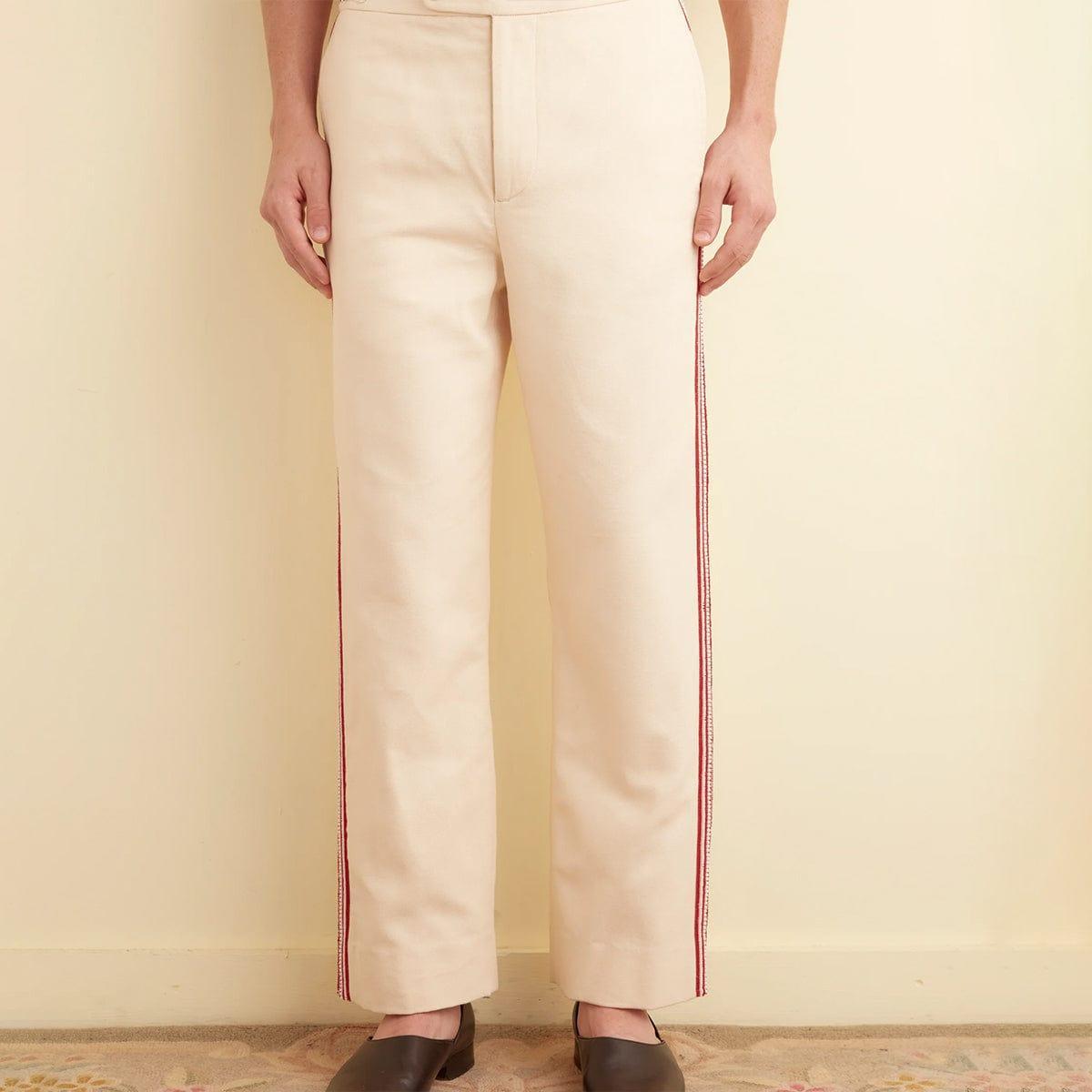 BEADED STRIA TROUSERS Product Image