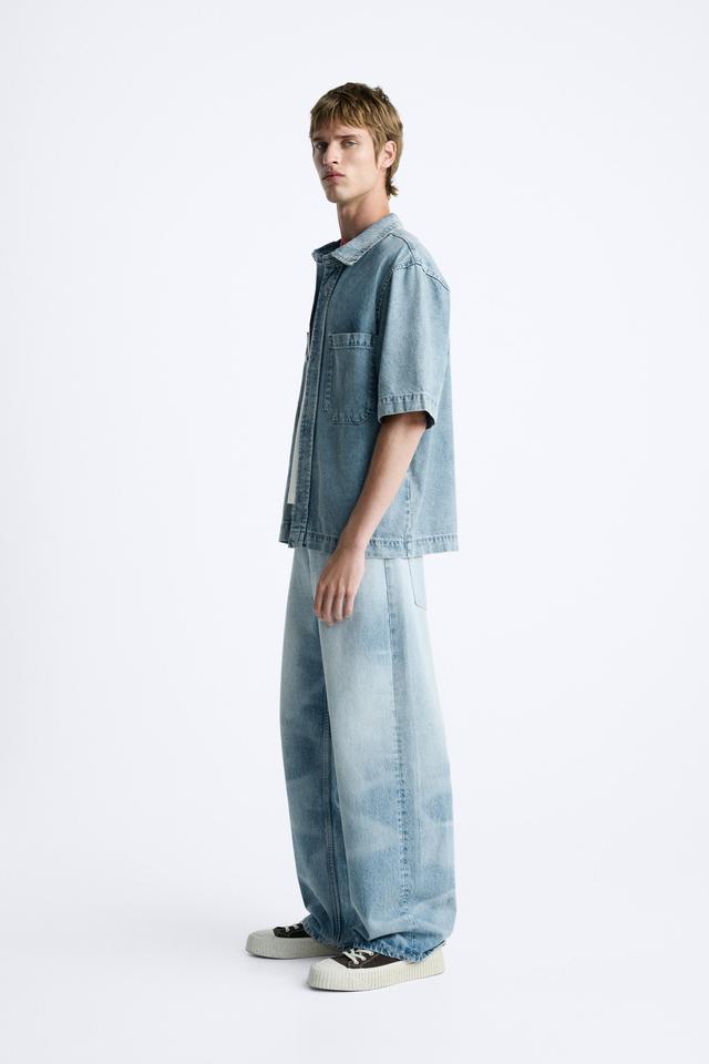 BOXY FIT DENIM SHIRT Product Image