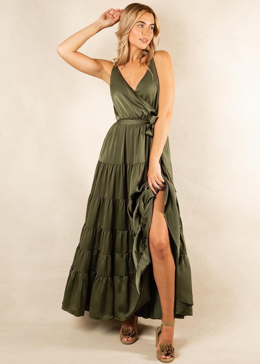 Zayla Bridesmaid Dress in Sage Product Image