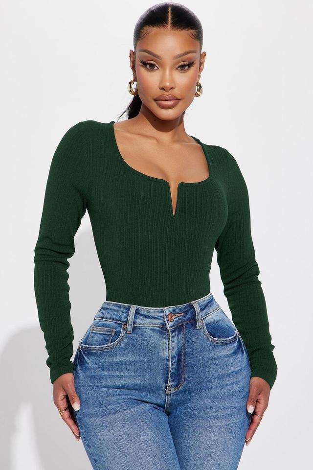 Crishelle Ribbed Top - Hunter Product Image