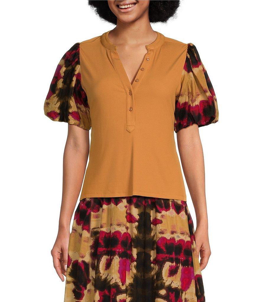 DKNY by Donna Karan V Neckline Short Sleeve Top Product Image