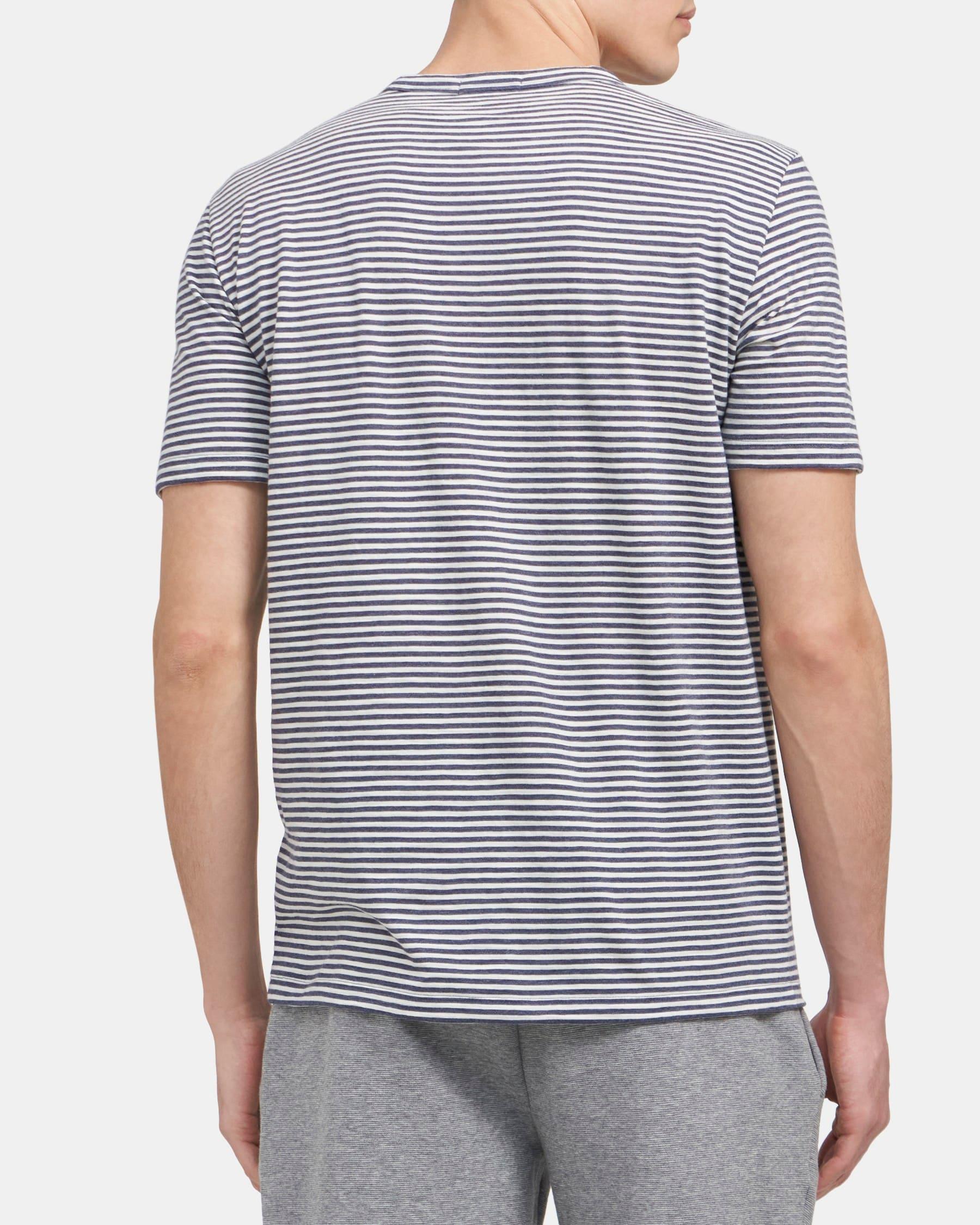 Crewneck Tee in Striped Cotton Product Image