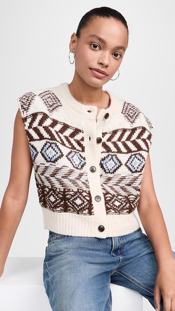 LE JEAN Fair Isle Vest | Shopbop Product Image