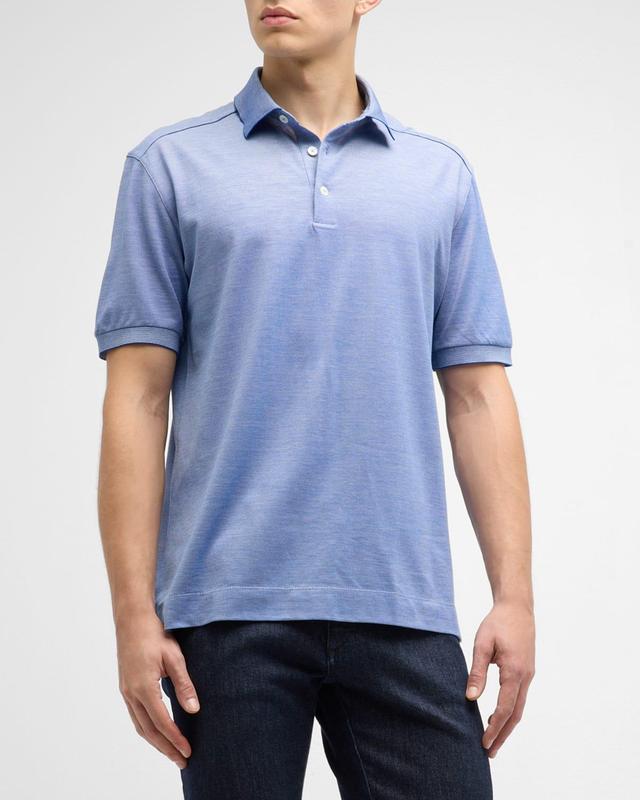 Mens Cotton-Silk Polo Shirt Product Image