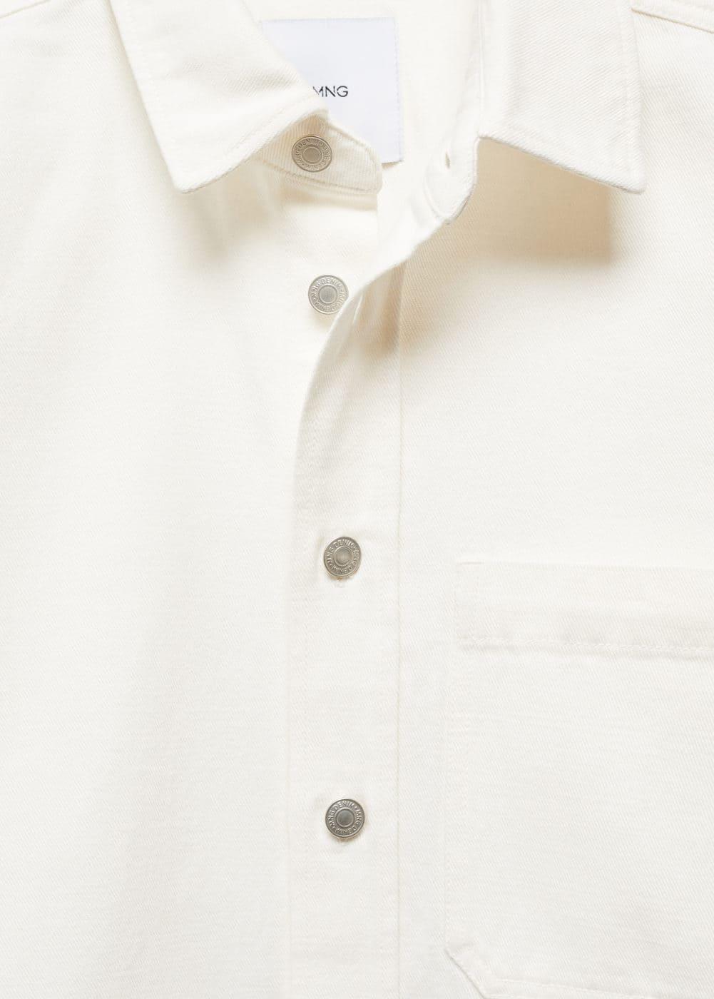 MANGO MAN - Regular-fit overshirt with pocket off whiteMen Product Image