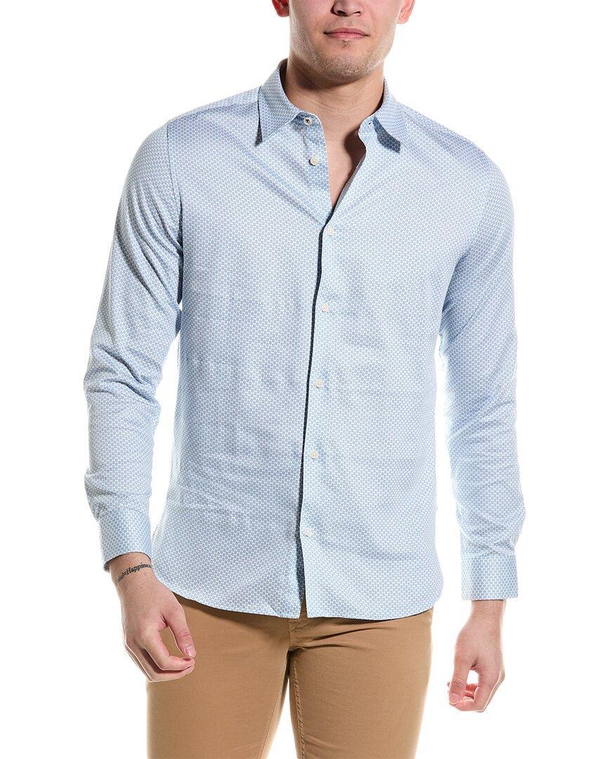 Faenza Geo Slim Fit Shirt In Blue Product Image