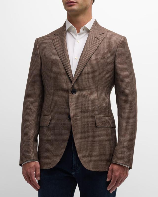 Mens Plaid Cashmere-Blend Sport Coat Product Image