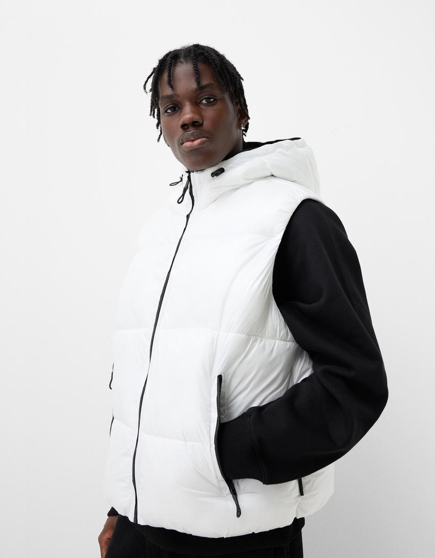 Hooded puffer vest Product Image