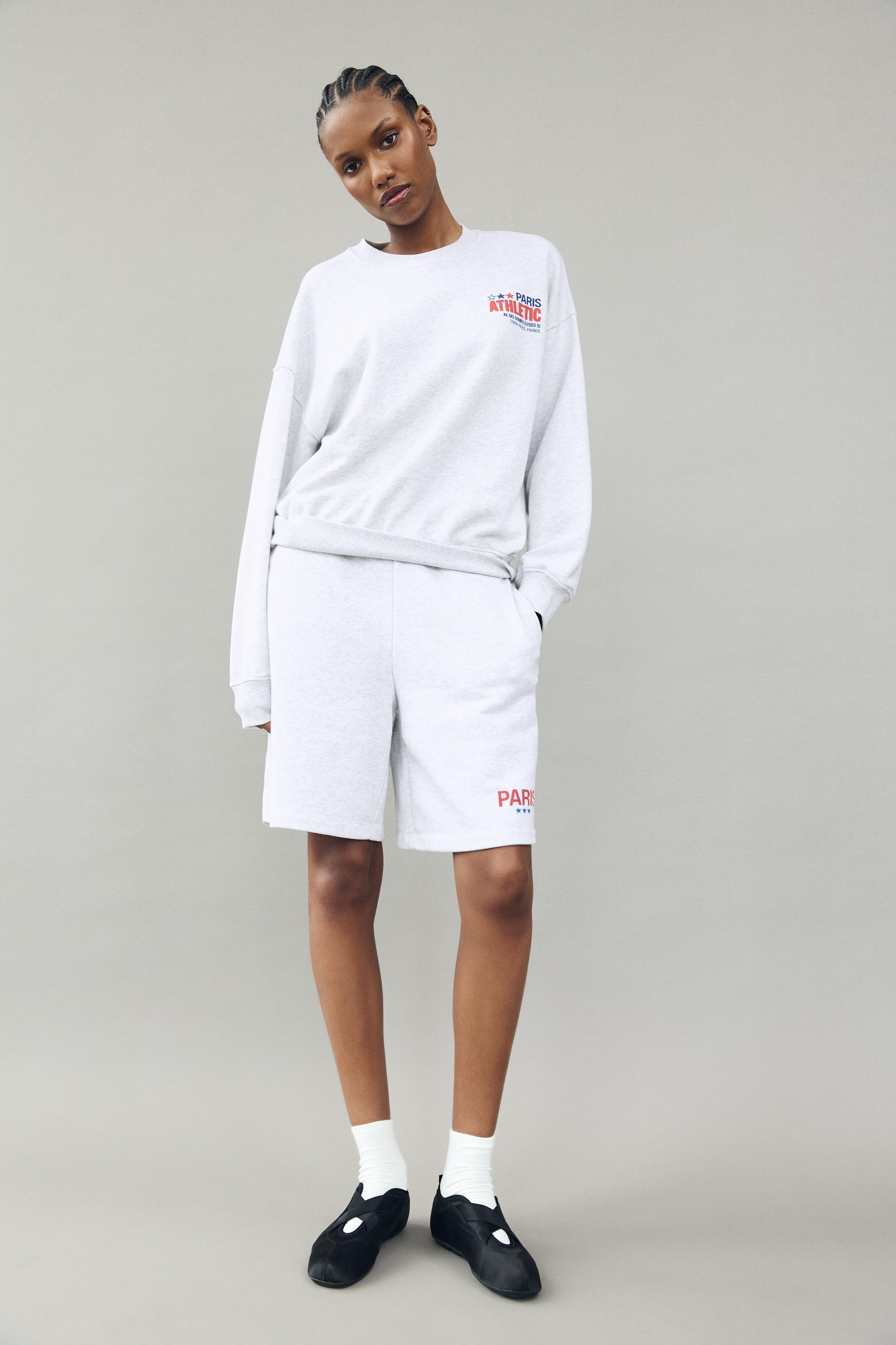 PLUSH SHORTS WITH TEXT Product Image