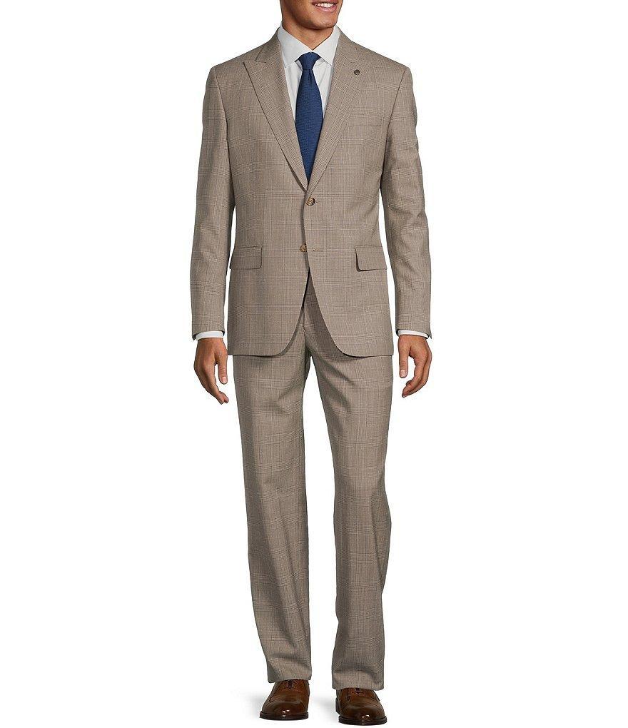 Hart Schaffner Marx Chicago Classic Fit Flat Front Plaid 2-Piece Suit Product Image