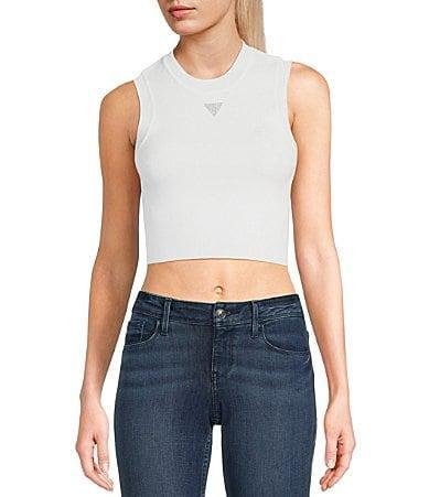 Guess Alexia Triangle Fitted Crop Tank Top product image