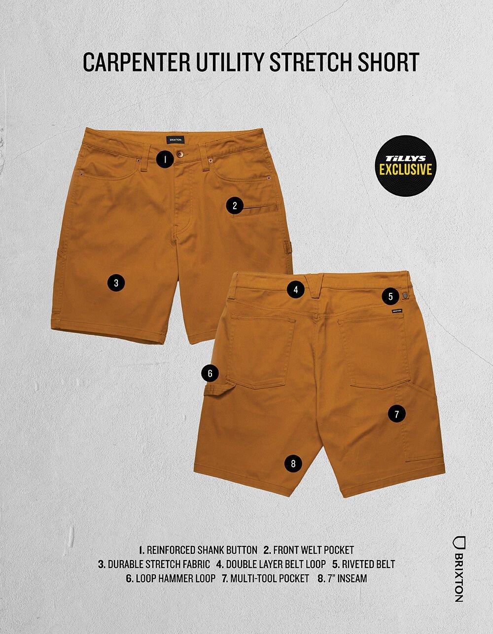 BRIXTON Carpenter Utility Stretch Mens Shorts Product Image