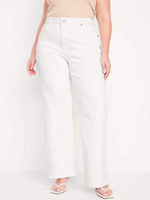 Extra High-Waisted Sky-Hi Wide-Leg Jeans Product Image