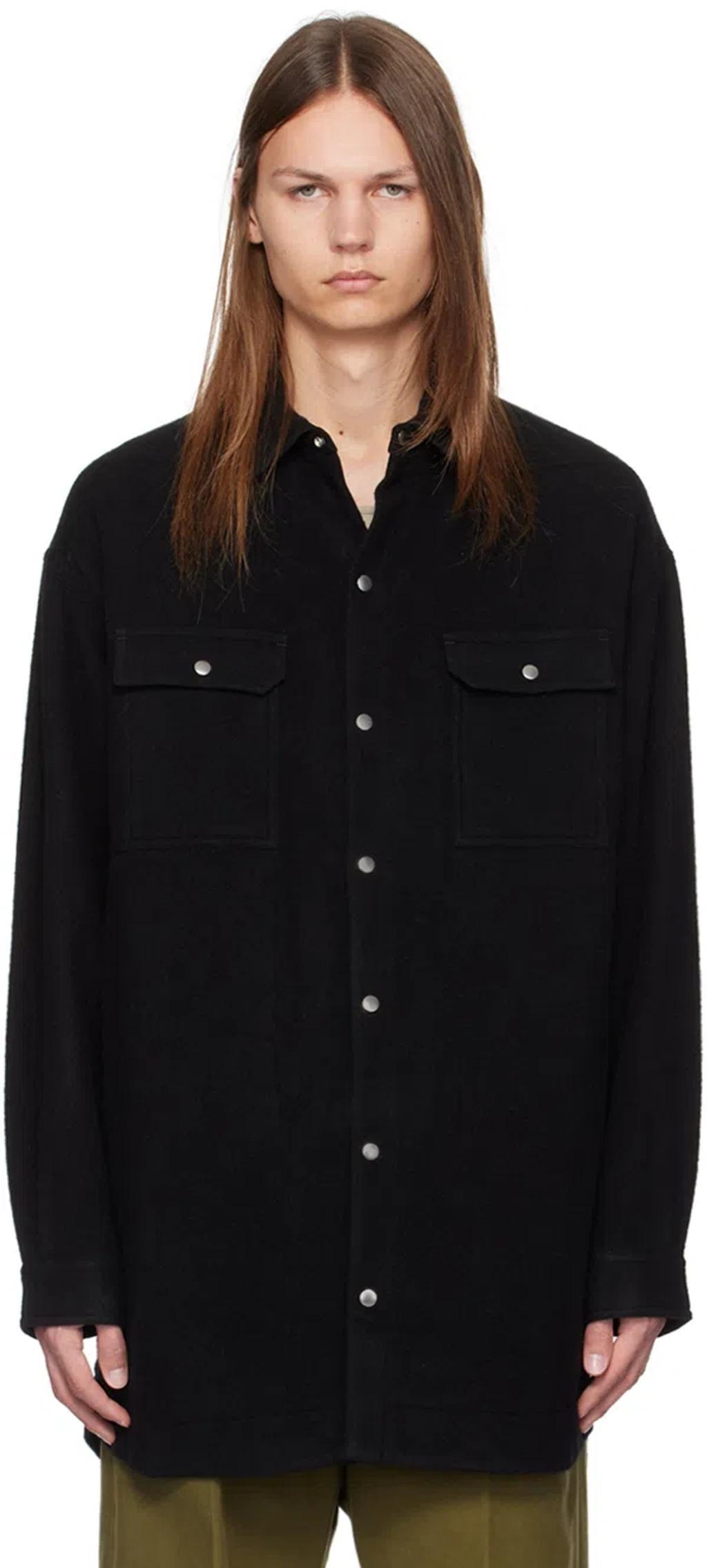 Black Oversized Shirt In 09 Black Product Image