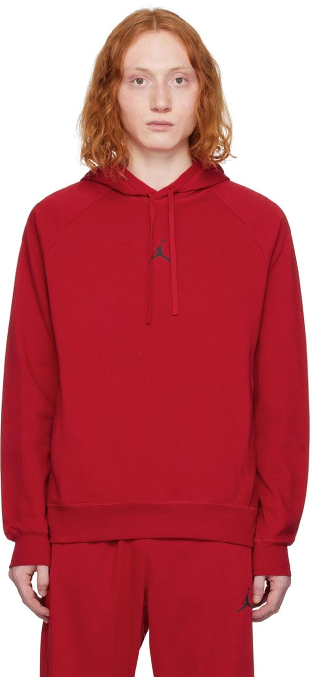 Red Dri-fit Sport Crossover Hoodie In Gym Red/black Product Image