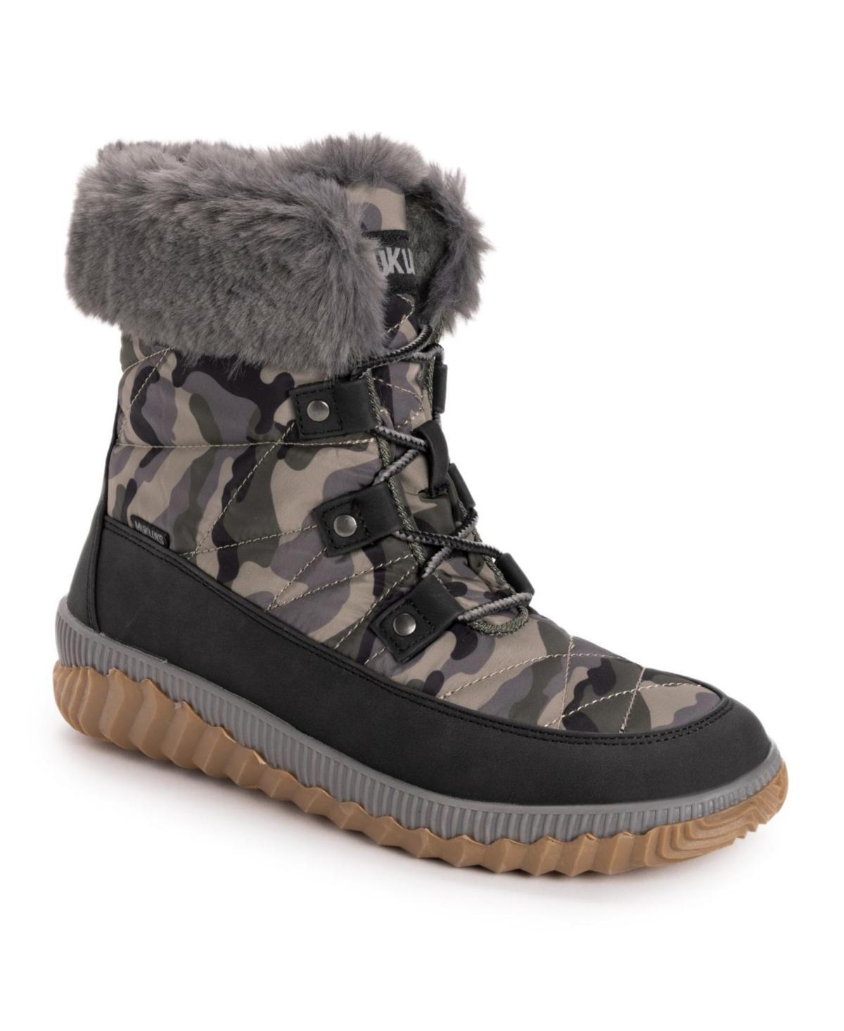 MUK LUKS Winnie Waverly Womens Winter Boots Green Product Image