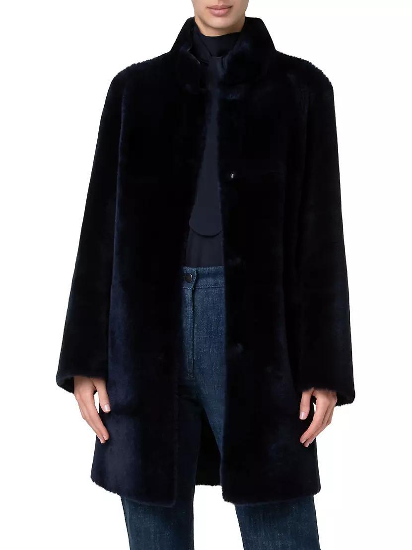 Shearling Knee-Length Coat Product Image