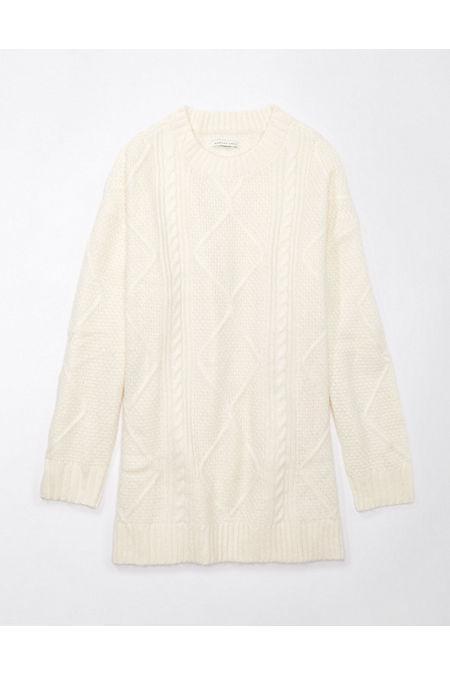 AE Oversized Cable Knit Sweater Dress Womens Product Image