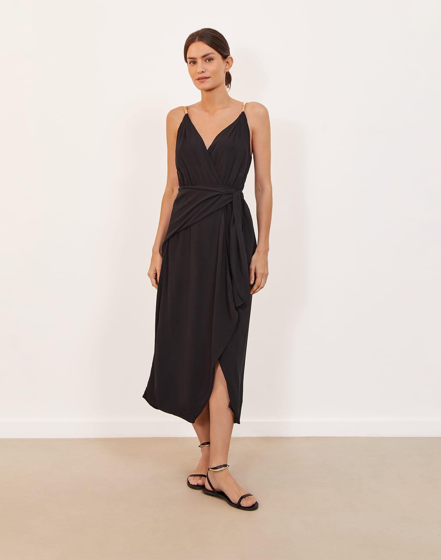 Carly Detail Midi Dress - Black product image