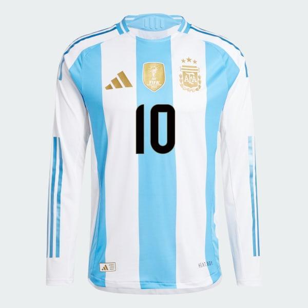 Argentina 24 Long Sleeve Messi Home Authentic Jersey Product Image