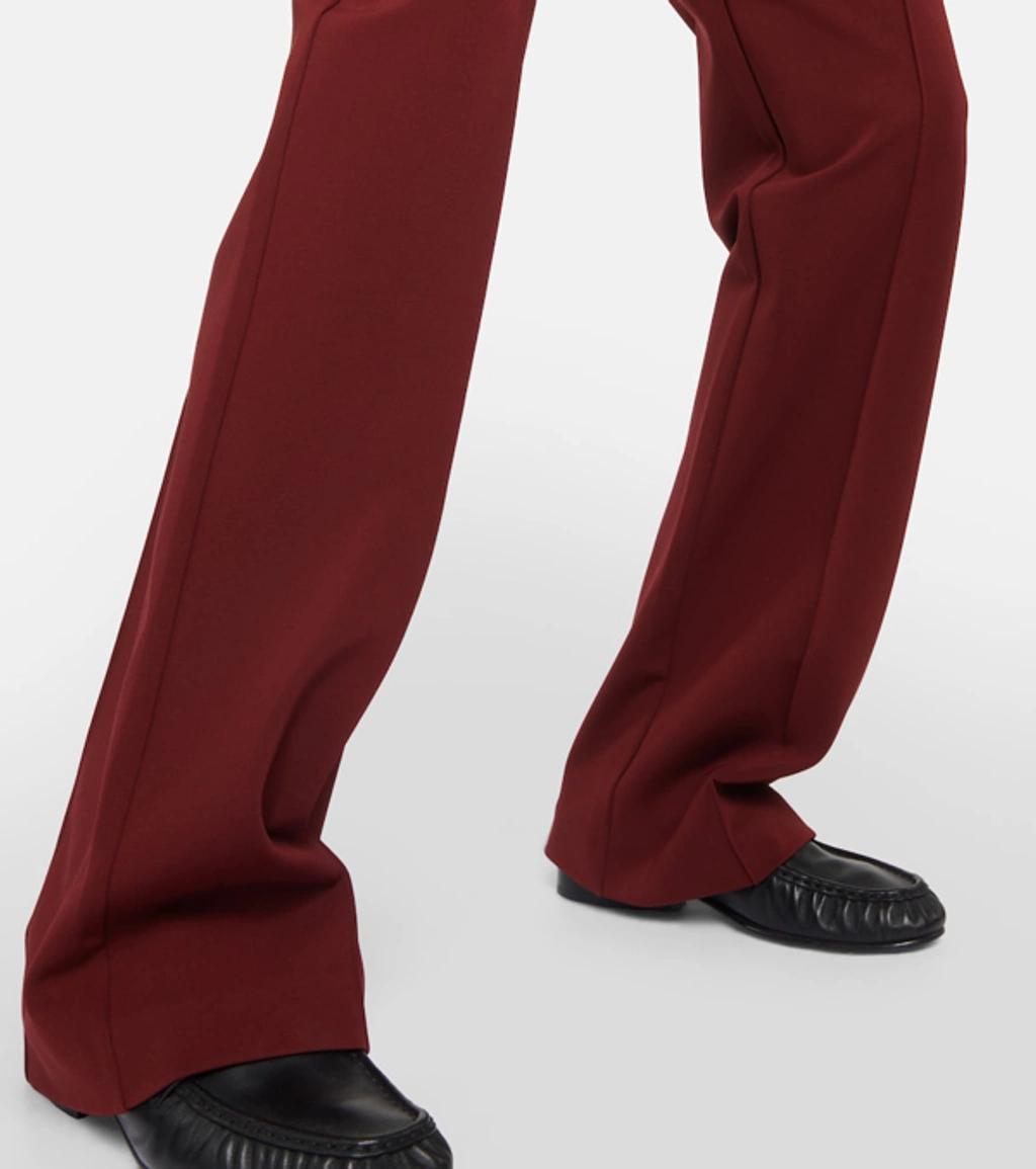 MAX MARA Lido Crêpe Straight Pants In Red Product Image