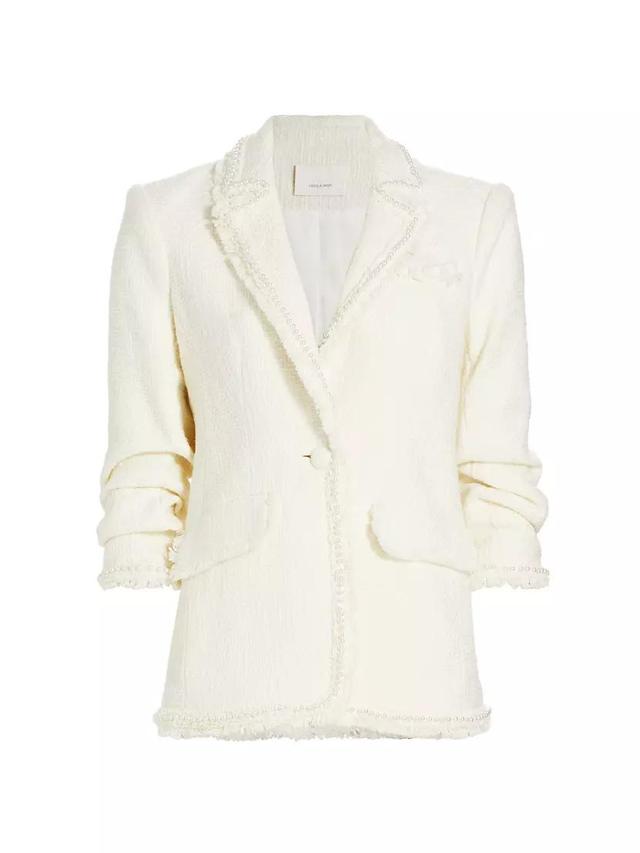 Khloe Faux-Pearl Bouclé Blazer Product Image