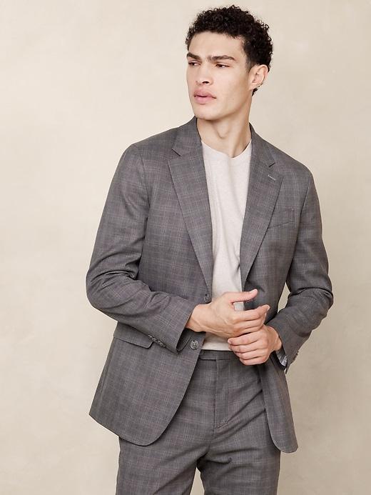 Tailored-Fit Glen Plaid Suit Jacket Product Image