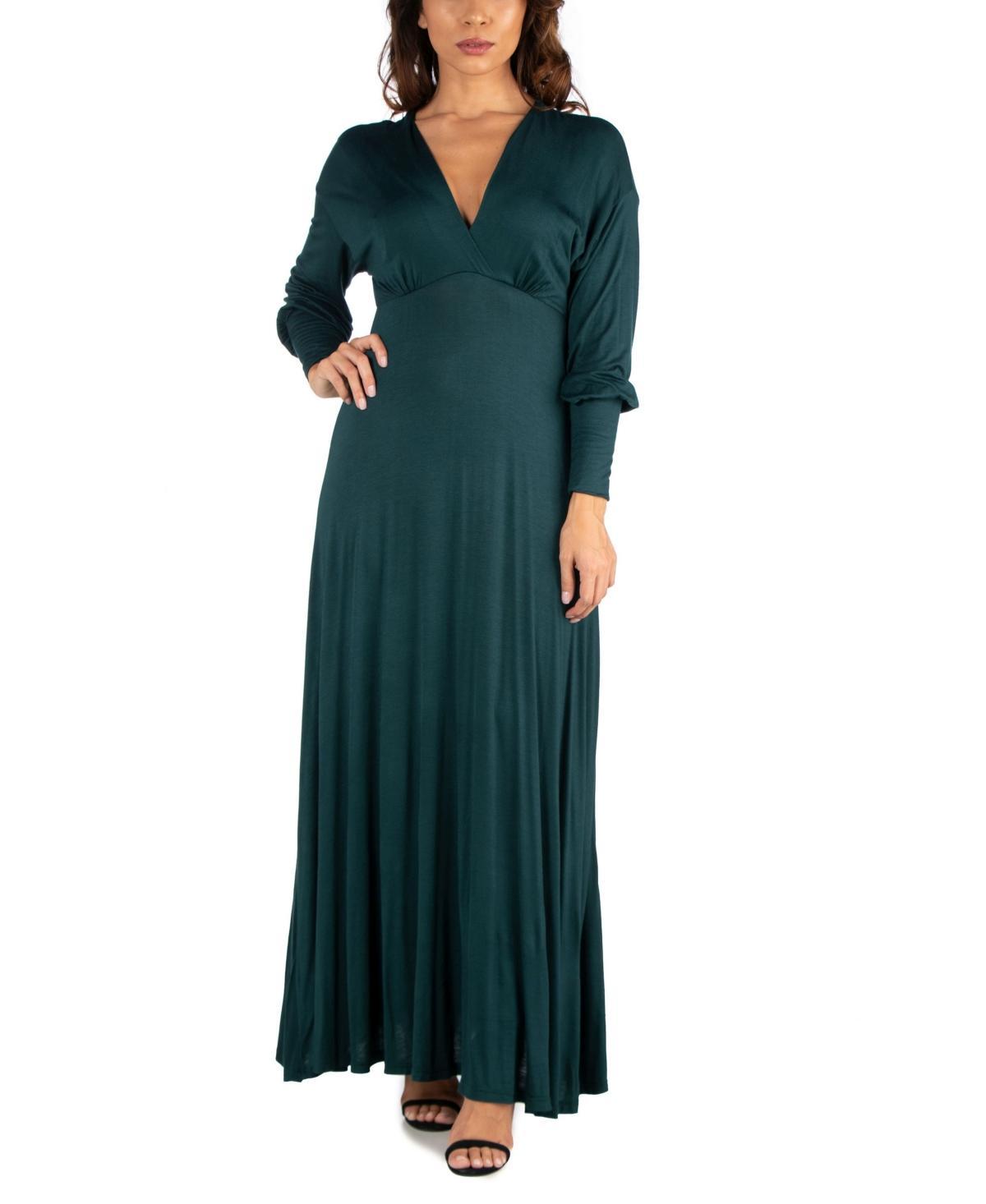 24seven Comfort Apparel Womens Formal Long Sleeve Maxi Dress Product Image