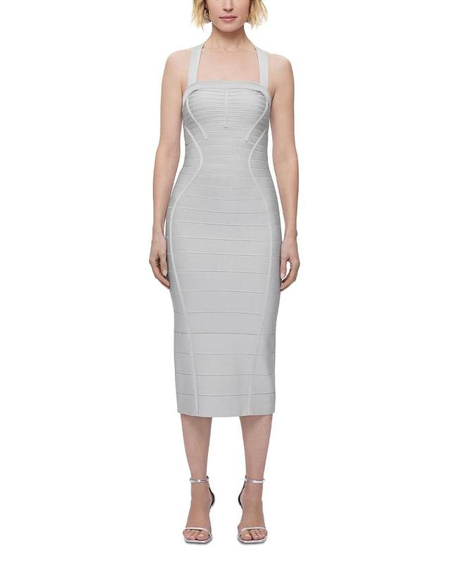 Womens Cross-Back Bandage Midi-Dress Product Image