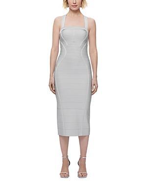 Womens Cross-Back Bandage Midi-Dress Product Image