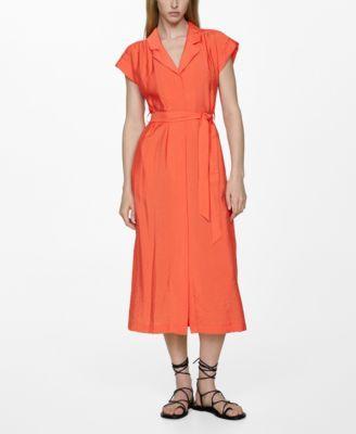 Mango Womens Bow Shirt Dress Product Image