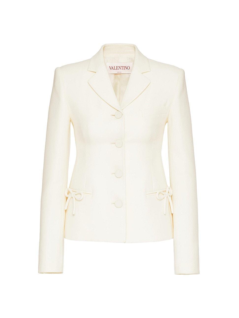 Valentino Garavani Bow Detail Crepe Couture Jacket Product Image