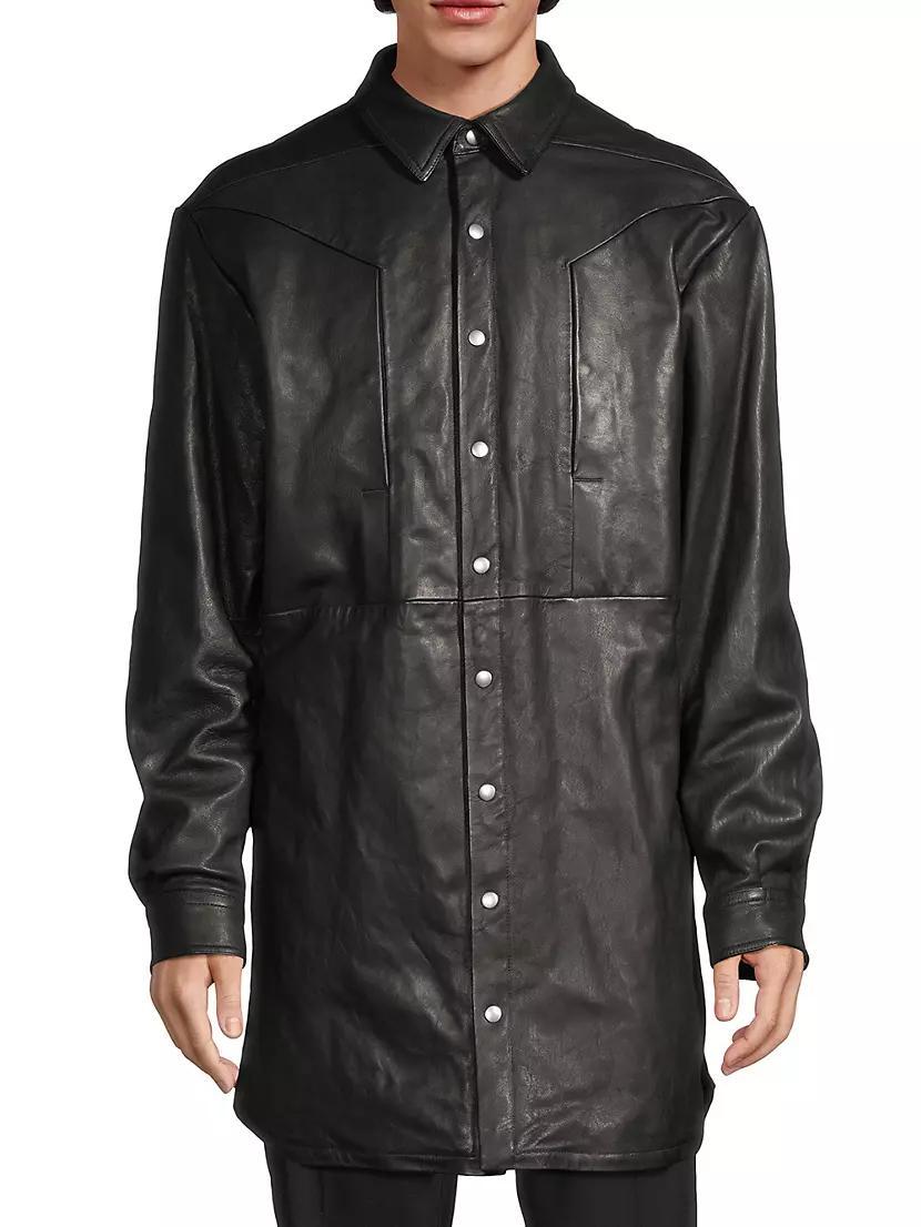 Padded Leather Jacket Product Image