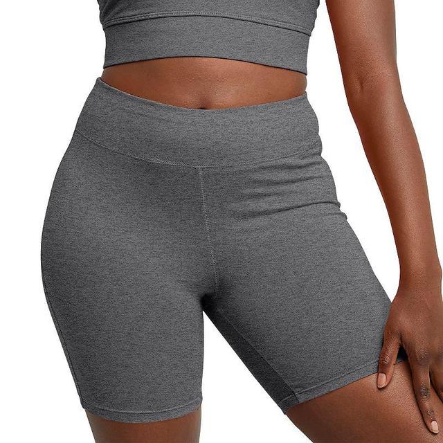 Hanes Womens Stretch Jersey Bike Shorts, 7 Charcoal Heather XL Product Image