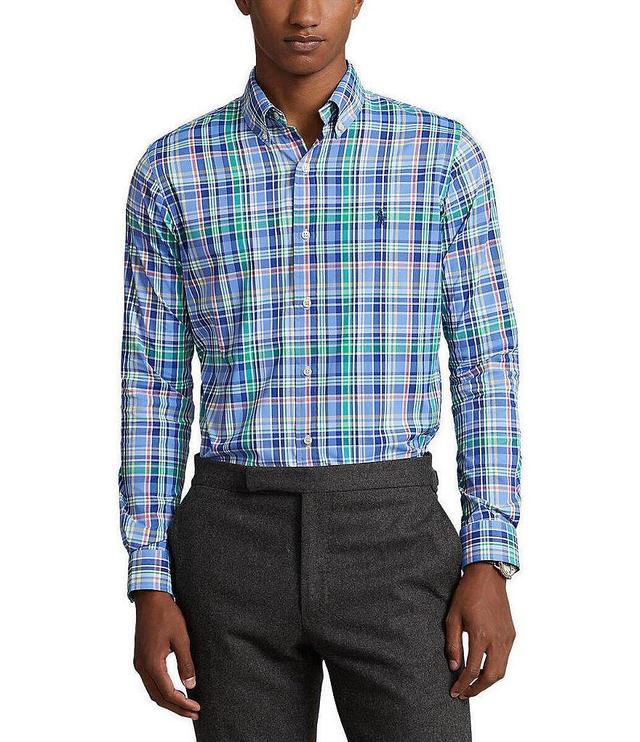 Polo Ralph Lauren Classic Fit Plaid Performance Lightweight Stretch Twill Long Sleeve Woven Shirt Product Image