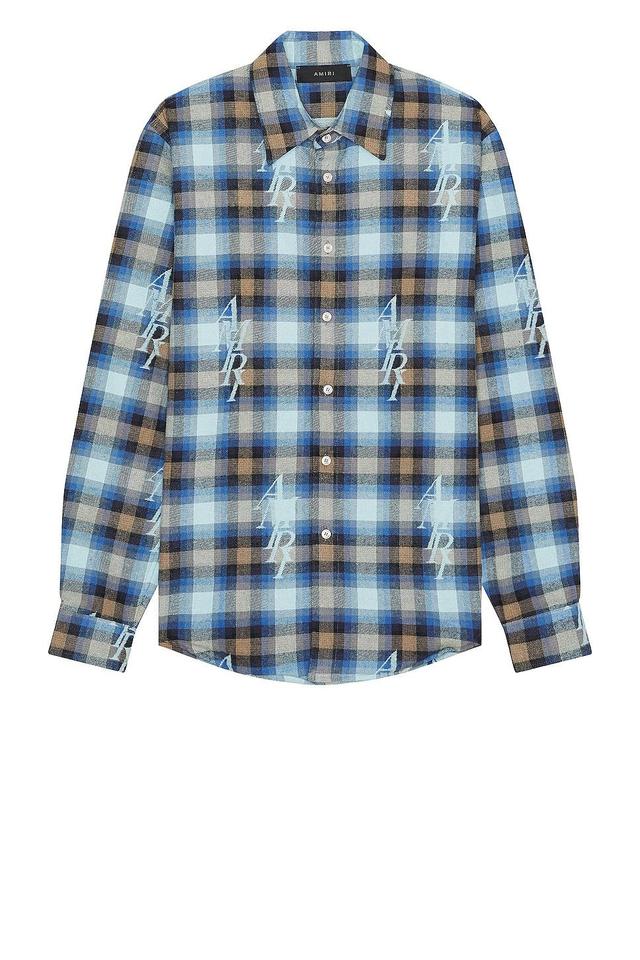 Amiri Staggered Plaid Flannel Blue. (also in ). Product Image