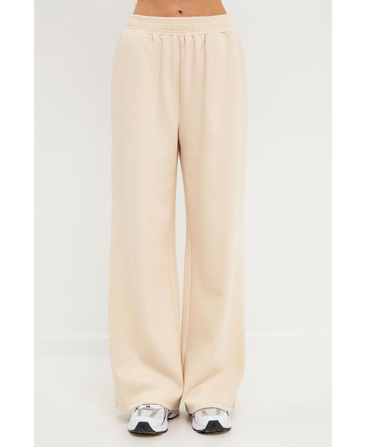 Grey Lab Womens Wide Knit Pants Product Image