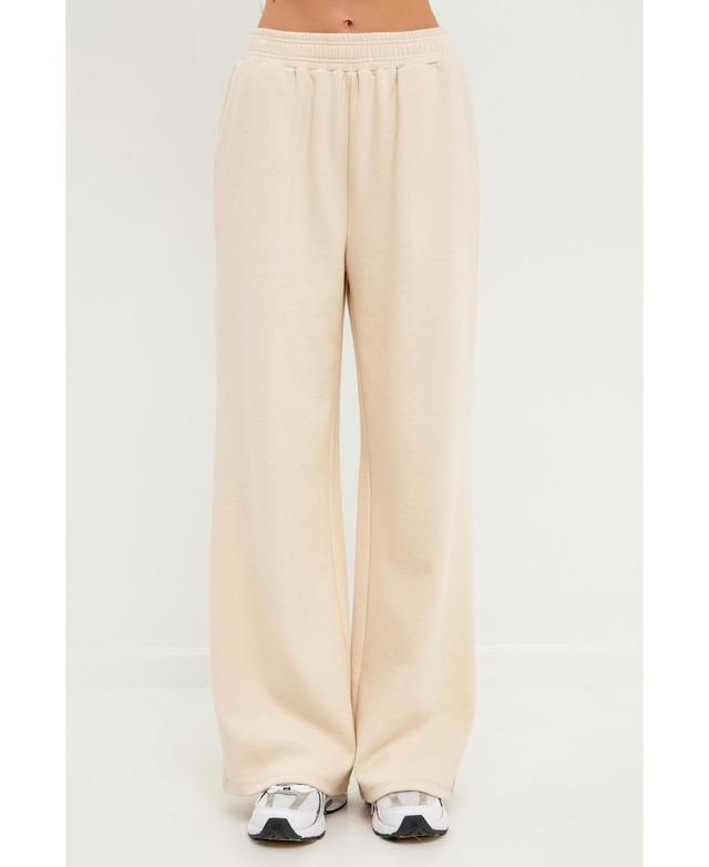 Grey Lab Womens Wide Knit Pants Product Image