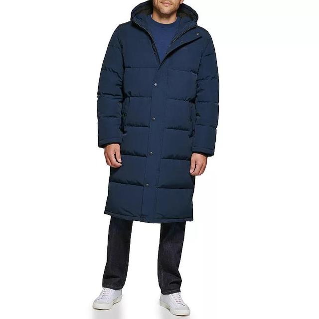 Mens Levis Oversized Long Quilted Parka Jacket Blue Product Image