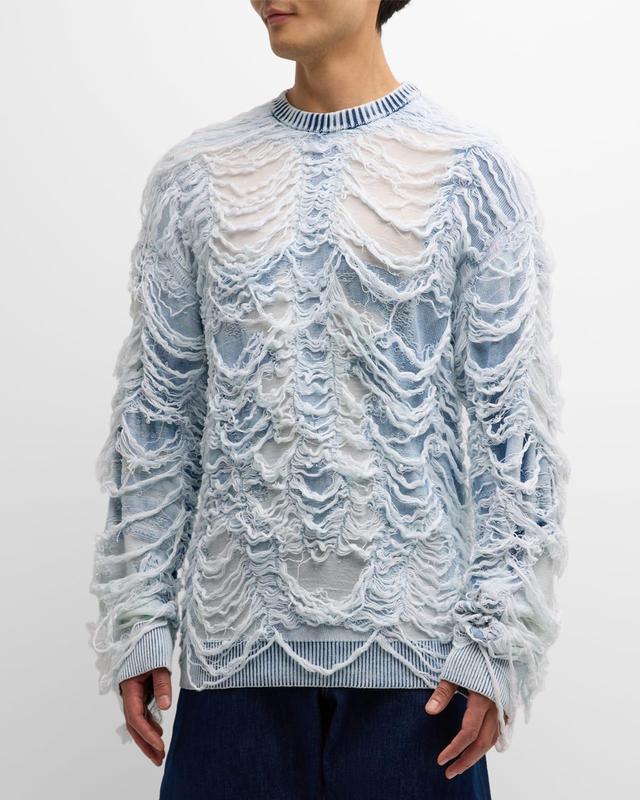 Mens Shredded Inside-Out Sweater Product Image