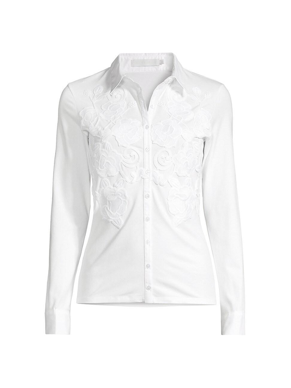 Womens Vianey Floral Applique Shirt Product Image