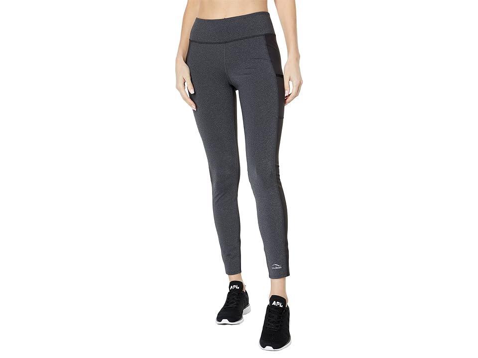 L.L.Bean Boundless Performance Pocket Tights Color-Block (Charcoal Heather/Classic ) Women's Casual Pants Product Image