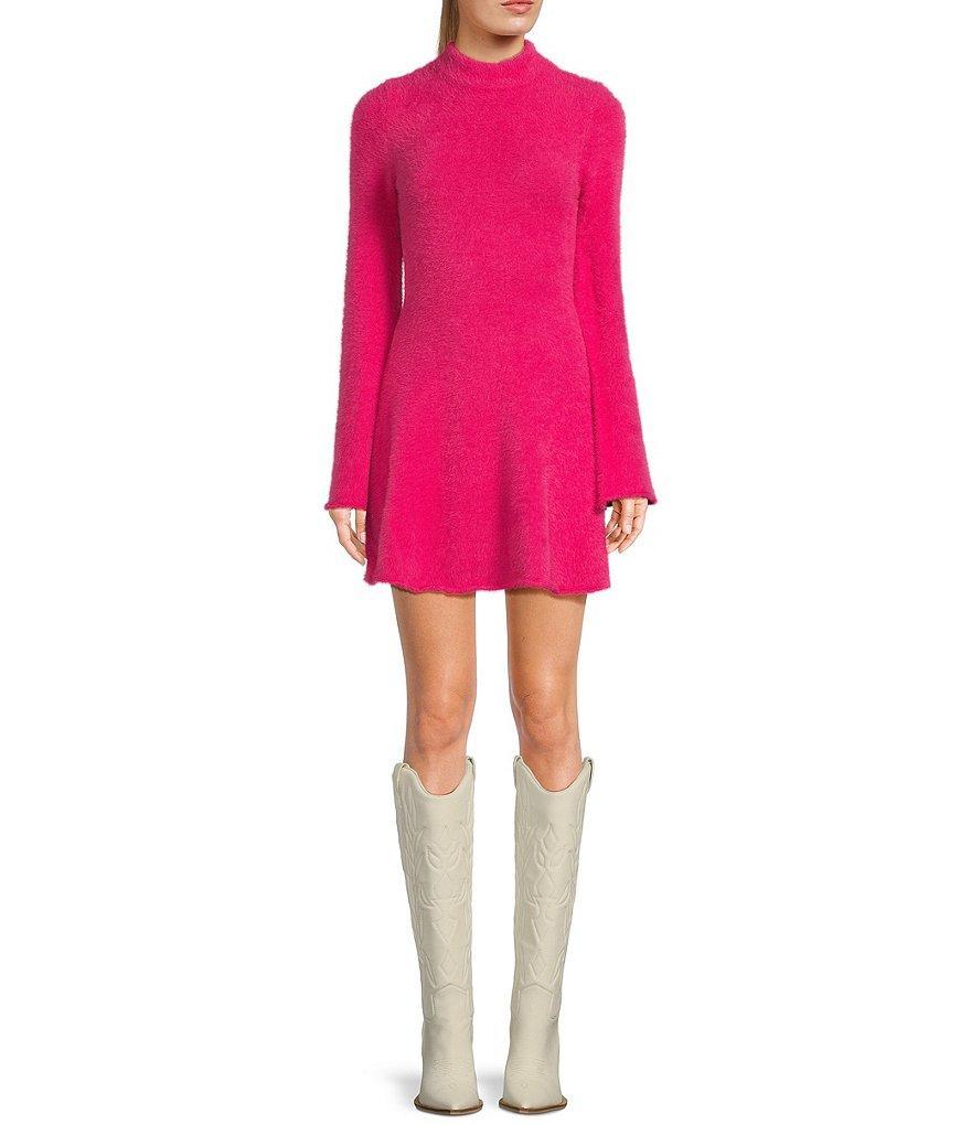 C&V Chelsea & Violet Long Sleeve Flare Sweater Dress Product Image