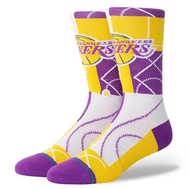 Mens Stance Los Angeles Lakers NBA Zone Crew Socks Product Image