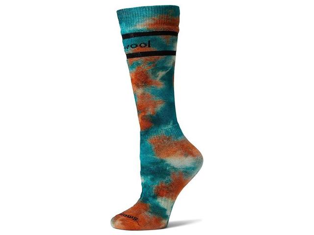 Smartwool Ski Full Cushion Tie-Dye Print Over the Calf (Cascade ) Women's Crew Cut Socks Shoes Product Image