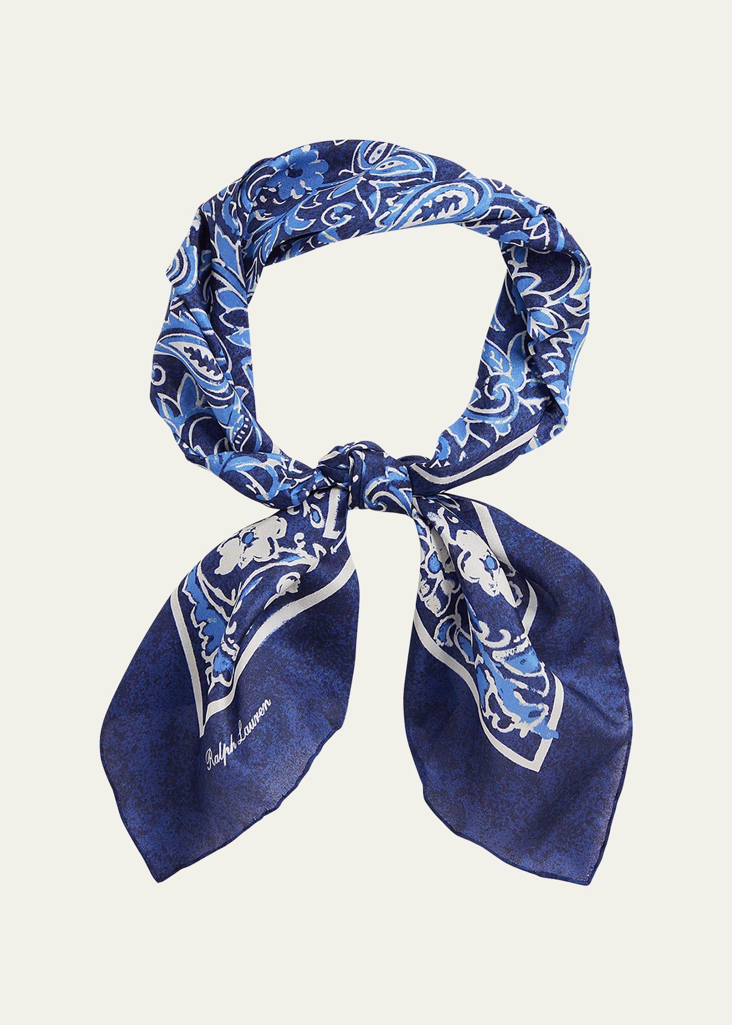 Mens Paisley Print Silk Neckerchief Product Image