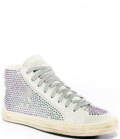 P448 Womens S23 Skate Lace Up Embellished Zip High Top Sneakers Product Image