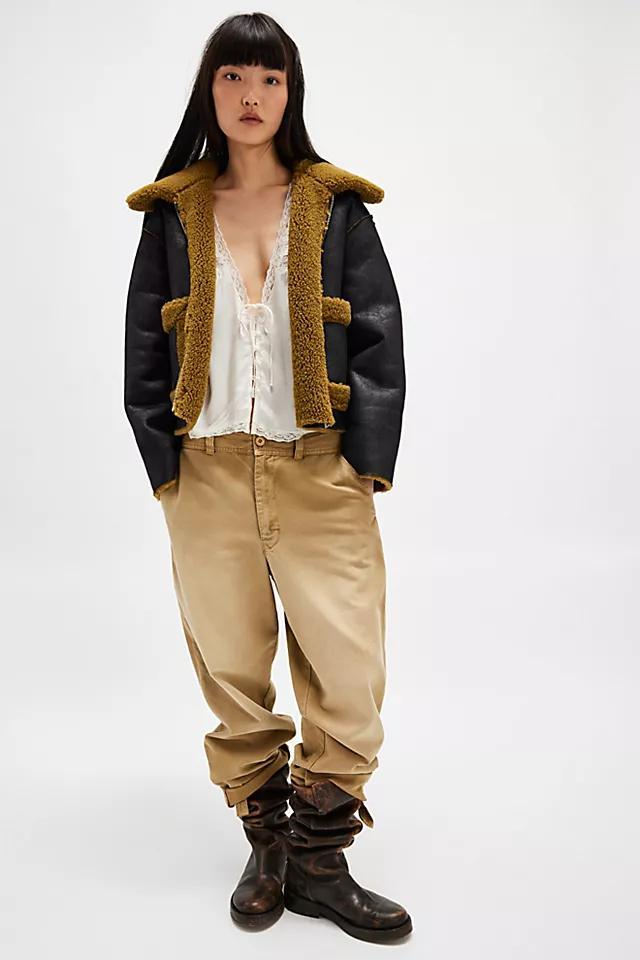 Vera Shearling Aviator Jacket Product Image