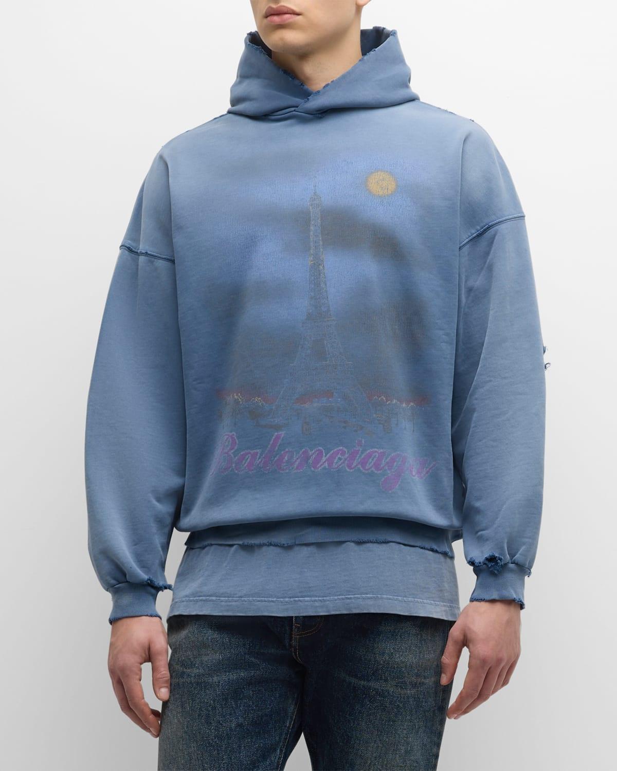 Mens Paris Moon Faded Hoodie Product Image