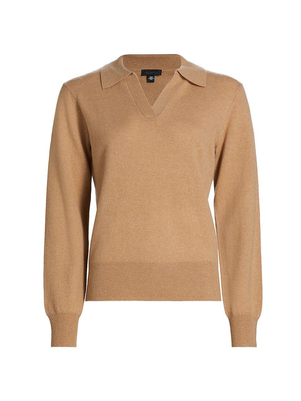 Womens Cashmere Polo Sweater Product Image